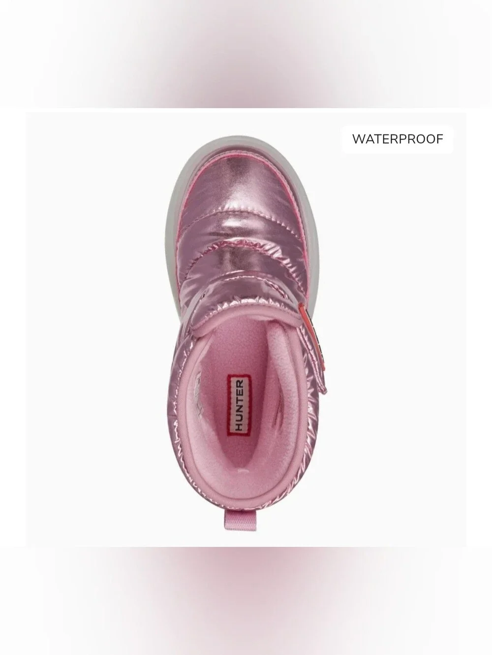 Hunter NWOB Kids' Waterproof Metallic Pink Snow Boots Size 6